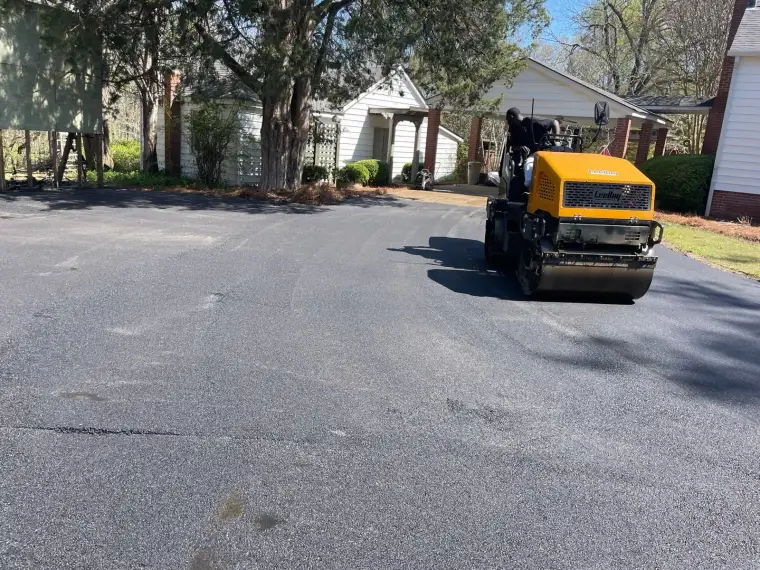 Residential asphalt driveway